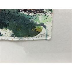 John Thornton (Northern British 1944-): 'Rock Pools - Low Tide', mixed media signed, titled and signed verso 39cm x 39cm