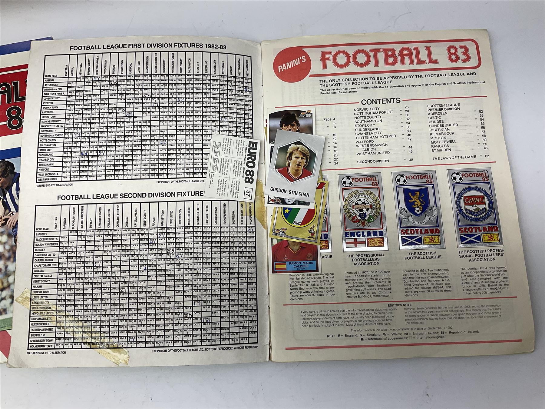 Four 1980s Panini's Football sticker albums for 1981,1983, 1984 & 1985