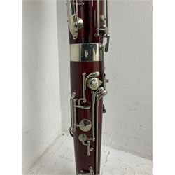 Lafleur bassoon imported by Boosey & Hawkes from Czechoslovakia, serial no.8 2600; in fitted hard carrying case with crooks and accessories