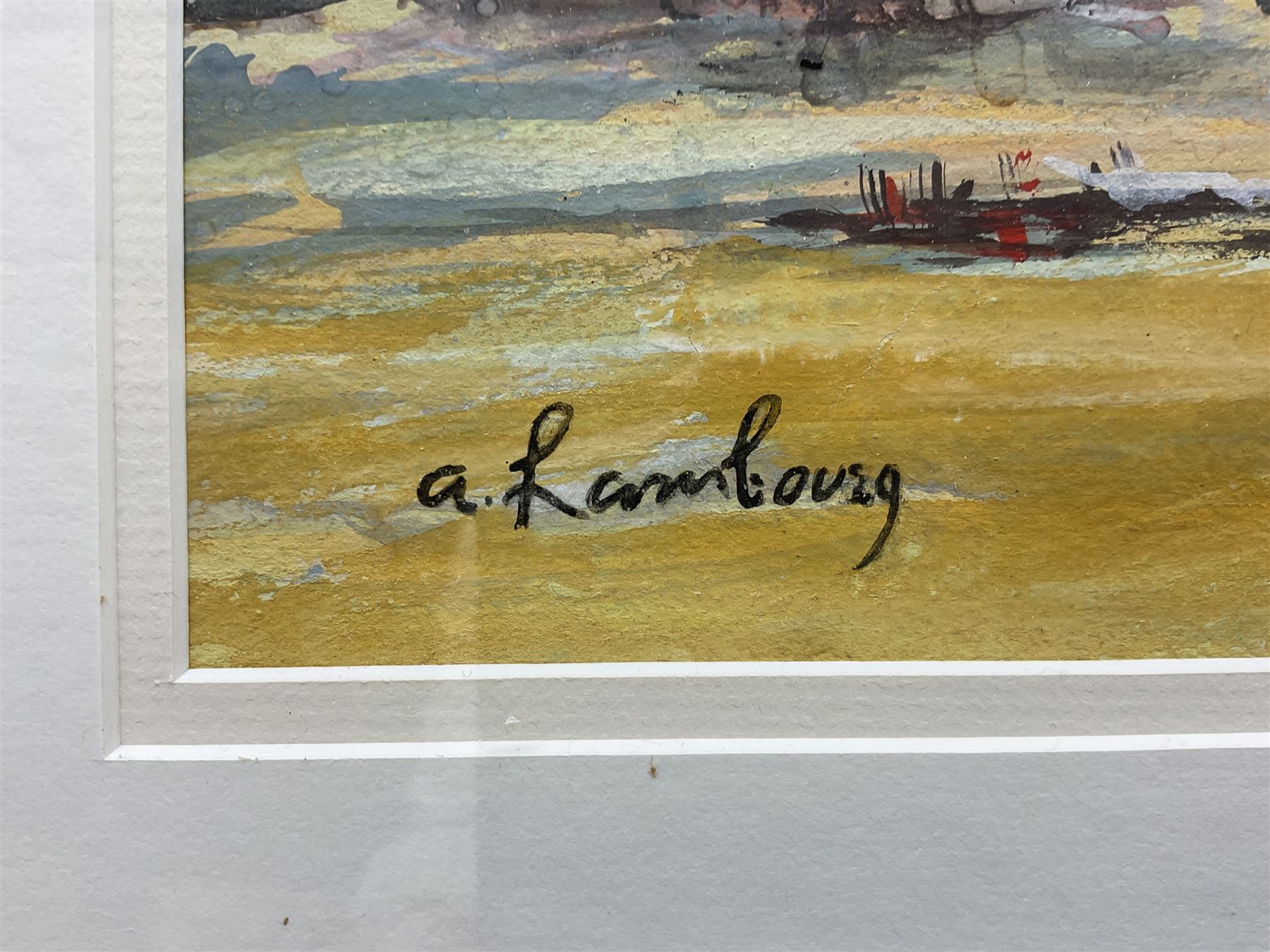 Attrib. André Hambourg (French 1909-1999): Bateaux à Voile, watercolour and gouache signed 25cm x 35cm