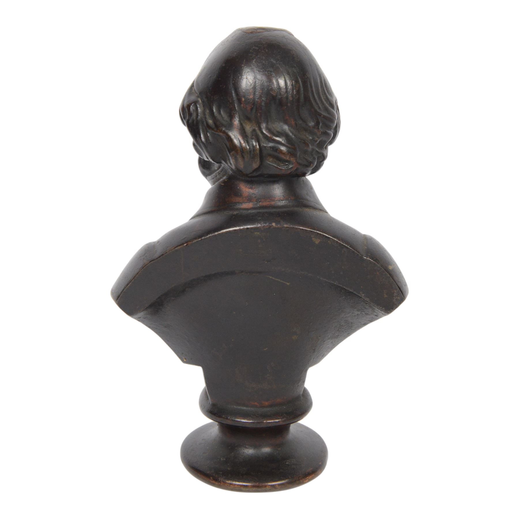 Cast metal bust of Gladstone with a bronze finished, H23cm