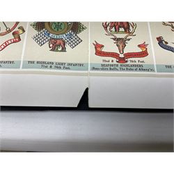 Large poster entitled 'Crests and Badges of the British Army in Daily Use 56 x 86cm; together with twenty-five colour prints of military interest including Crimean War, Boer War, WW2 etc; various sizes; all unframed