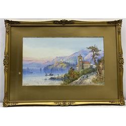Edwin St. John RBA (British 1878-1961): North Italian Lake scenes, pair watercolours signed 30cm x 50cm (2)