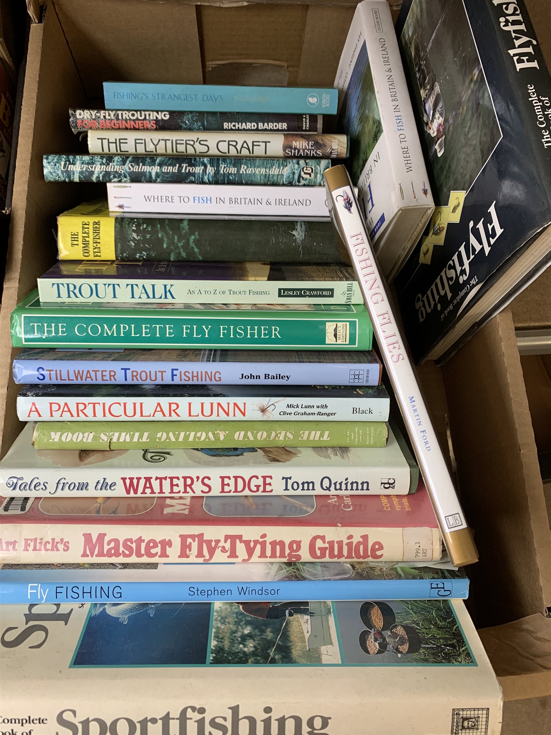  Fishing - Kenneth Mansfield, The Art of Angling: reprinted 1957, in 3 vols, Fine Angling For Coarse Fish, pub. 1930, Muriel Foster's Fishing Diary, Trout Fishing from all Angles, The Complete Fly-Fisher, other fishing books and quantity of books on Natural History, in three boxes  