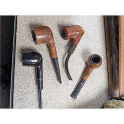 Karl Hart Schwetzingen cigar mould, together with a collection of pipes, including makers Carey, Stanwell, Dunhill etc
