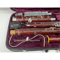 Lafleur bassoon imported by Boosey & Hawkes from Czechoslovakia, serial no.8 2600; in fitted hard carrying case with crooks and accessories