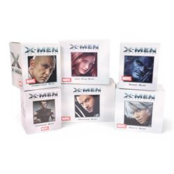 Six Diamond Select Toys limited edition Marvel X-Men The Last Stand busts, comprising Wolv...