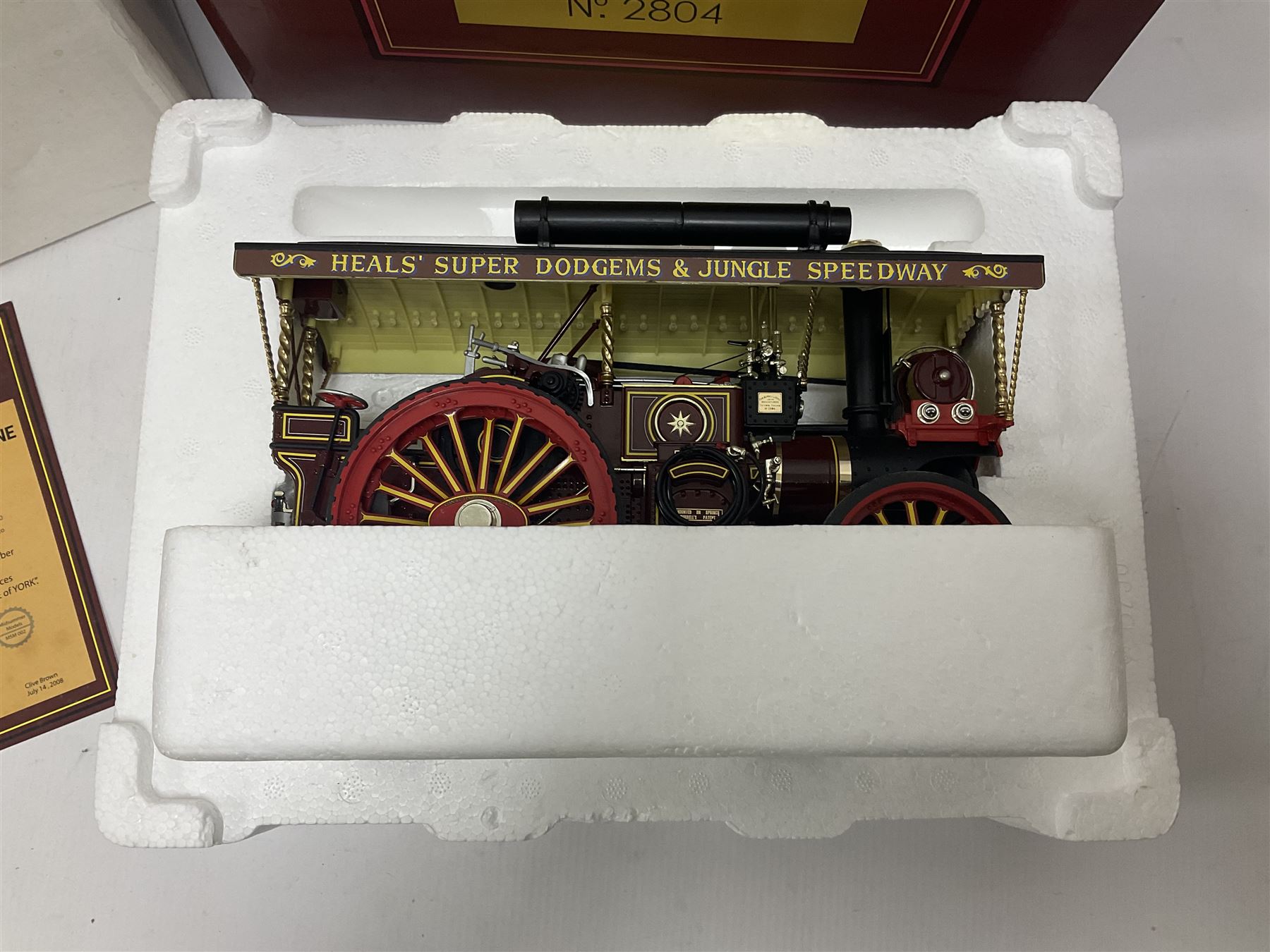 Midsummer Models 1:24 scale model Burrell Showman’s Engine No.2804 ‘The White Rose of York’ limited edition 856/999, with certificate of authenticity and original boxes 