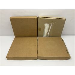 Four Clarice Cliff Wedgwood limited edition plates, comprising Orange Erin, Blue Firs, Solitude and May Avenue, all with certificate and box, D26cm