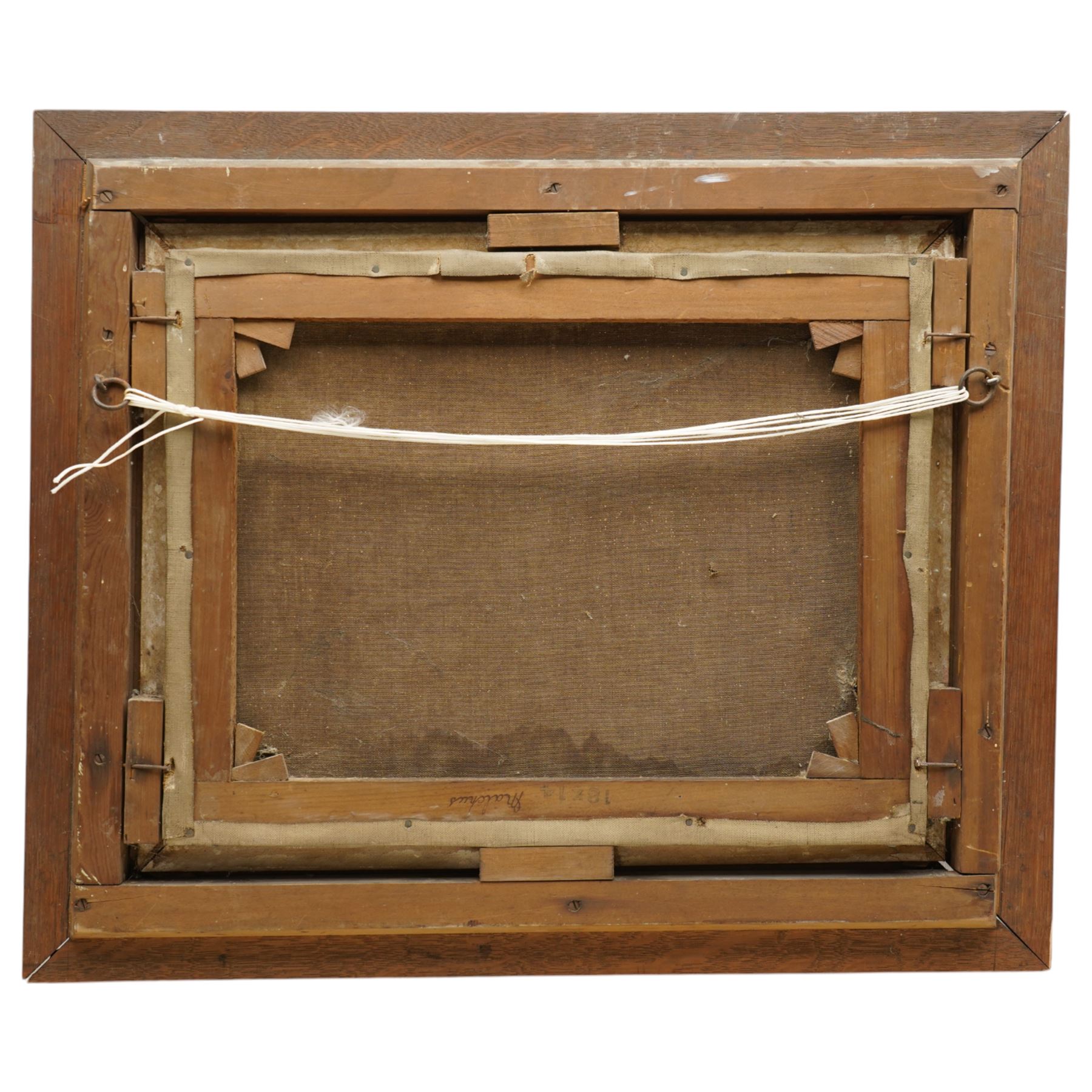 John Charles Tunnard (British 1873-1960): Horse Portrait of Chestnut Thoroughbred 'Malchus' in Stable, oil on canvas signed 1895, 34cm x 44cm