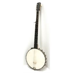 Windsor Popular Model five-string banjo, impressed mark and maker's label L88cm