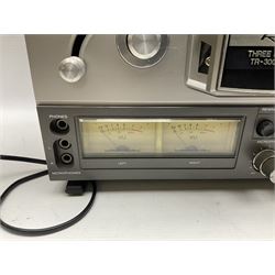 Realistic TR-3000 Logic Control stereo tape deck reel to reel HiFi, with a large collection of reels 