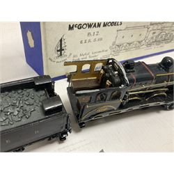 ‘00’ gauge - three kit built steam locomotives comprising GER Class S69/B12 4-6-0 no.1510 finished in GER blue, with McGowan Models box; Aspinall Class 1008 2-4-2T no.50887 finished in BR black, with McGowan Models box; MR/LMS Class 1P 0-4-4T no.1268 finished in LMS black with Craftsman Models box (3) 