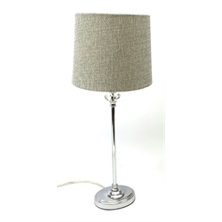 A Florence chrome table lamp, H52cm W20cm D20 cm.