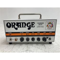 Orange 'Terror Bass' 500 watts Class D Hybrid Bass Amplifier; serial no.03742-0814; L30cm; and Orange 'Voice of the World' SP212 bass cabinet with 2 x 12