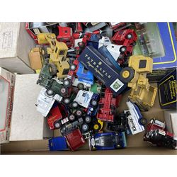 Collection of die-cast models including thirty-three K H Norton vehicles, Action City Fast Wheels, Gilbow Railway Collection, Matchbox Presents 'The Circus Comes to Town', loose models etc in two boxes