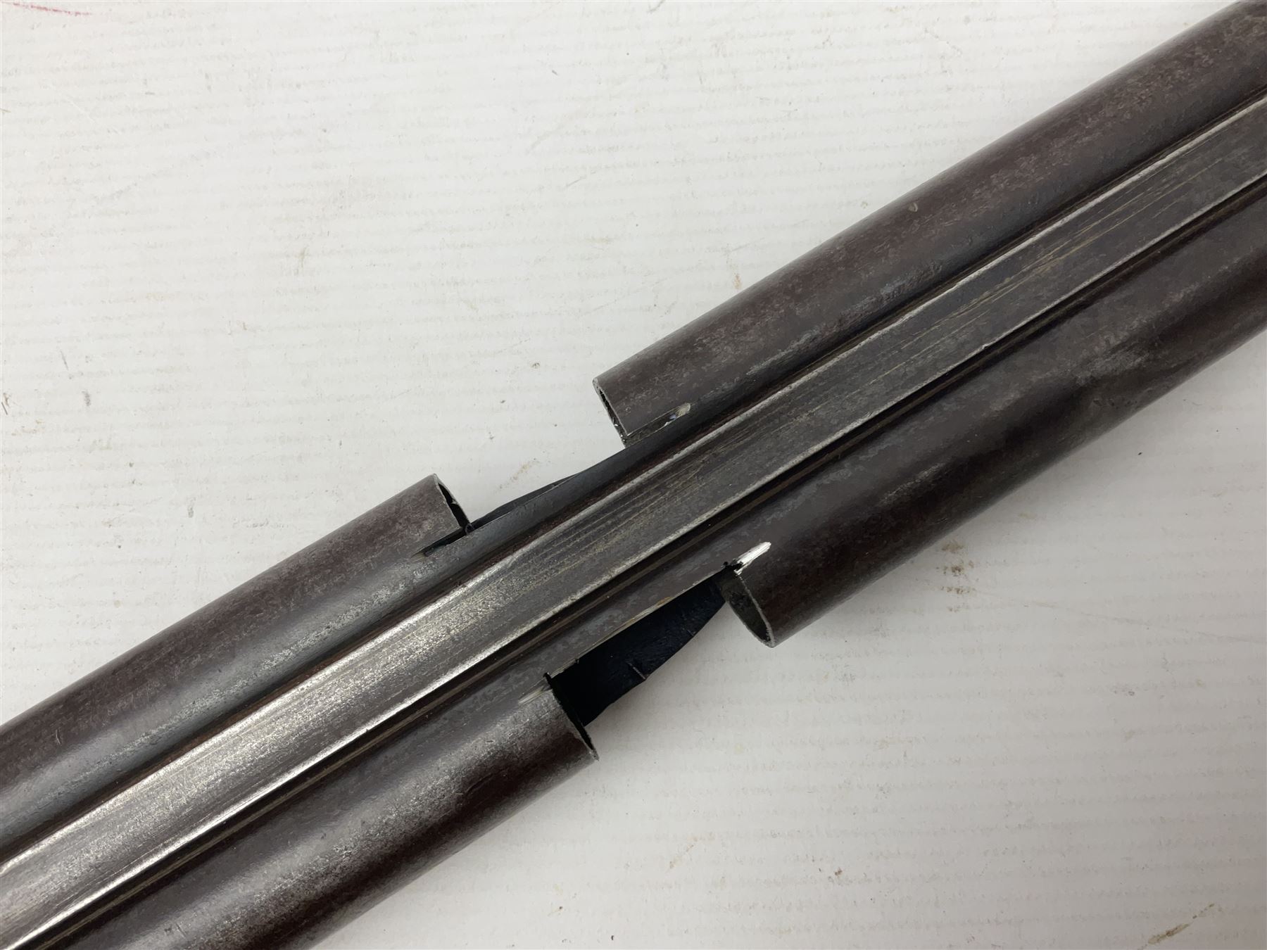 SHOTGUN CERTIFICATE REQUIRED - Purdey 12-bore side-by-side double barrel hammer shotgun, STOCK AND ACTION ONLY as barrels cut ready for sleeving, screw underlever action, serial no.616177