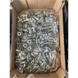 Hydraulic trolley jack, puncture repair kit, inner tubes, hydraulic fitting, and other tools - THIS LOT IS TO BE COLLECTED BY APPOINTMENT FROM DUGGLEBY STORAGE, GREAT HILL, EASTFIELD, SCARBOROUGH, YO11 3TX