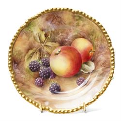 【 WORCESTER】キャビネットプレート Royal Worcester cabinet plate painted with fruit by Pet | Ceramics