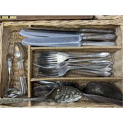 20th century Joseph Elliot & Sons cased canteen of cutlery together with other cutlery to include silver-plate examples