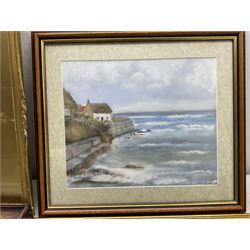 Three original watercolours, mostly local scenes, signed E M Rose, H Corbett, Harold Newton, Geoff Barrett, various prints including Rowland Henry Hill (8)