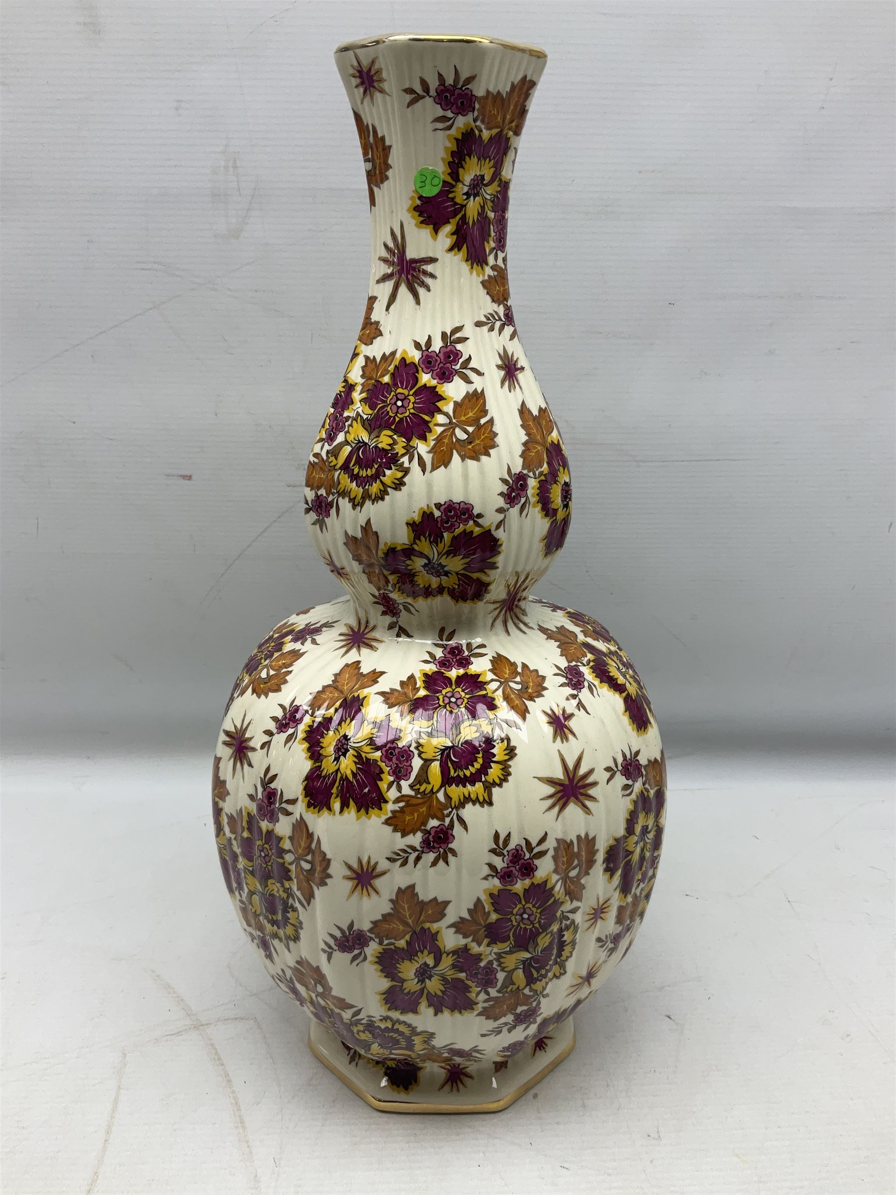 Mid 20th century Boch Freres of Belgium Keralux Fleur De Saxe vase