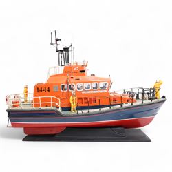 Model of the Whitby Severn Class lifeboat 'George and Mary Webb' on stand L90cm