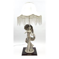 Figural lamp from 'The Juliana Collection', with cream shade, H85cm