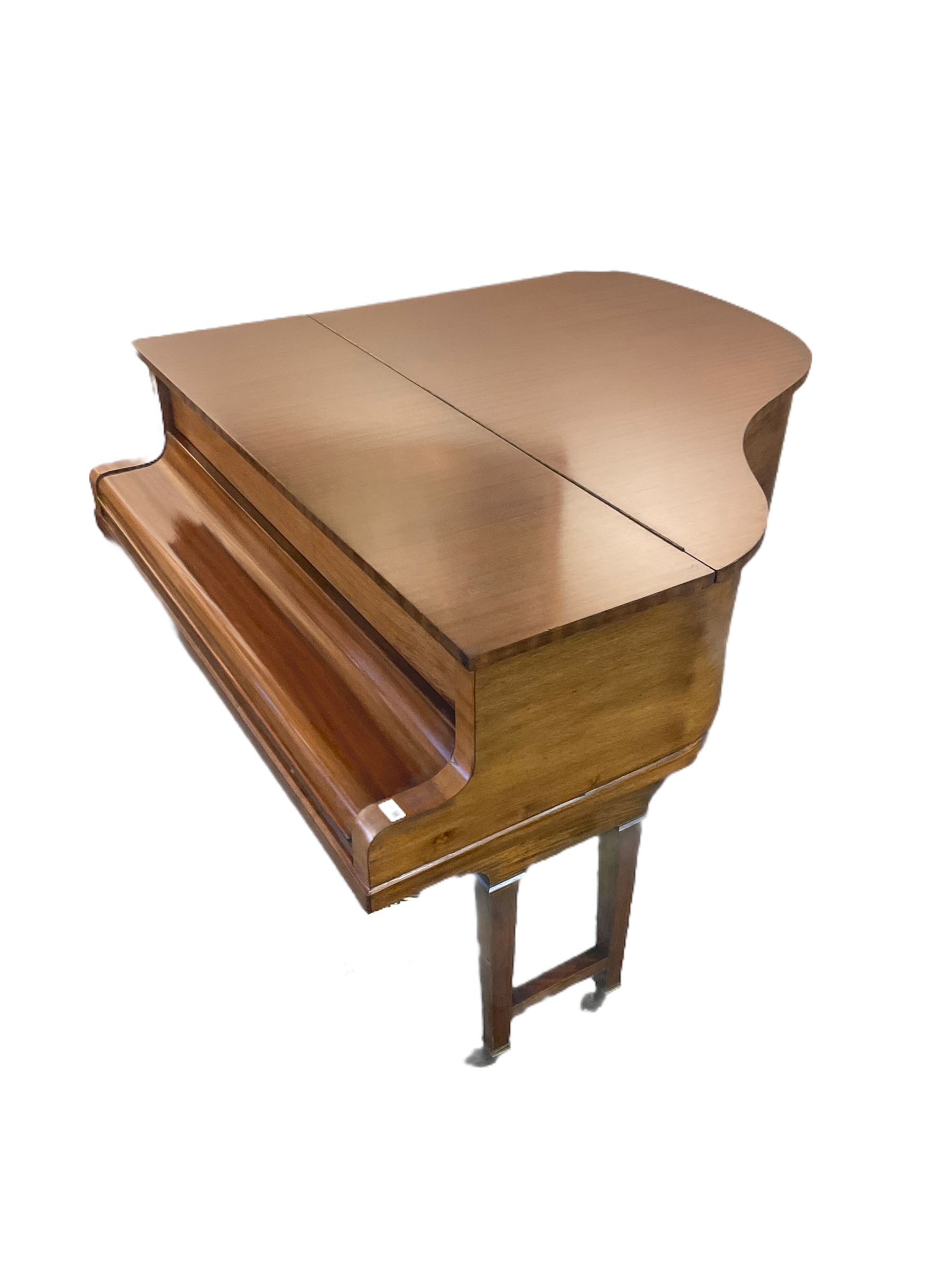 Pohlmann sapele mahogany cased baby grand piano, with duet stool