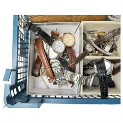 Collection of watches, including Timex, Lorus, Fossil, Seiko etc