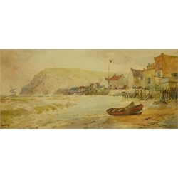  Thomas Bush Hardy (British 1842-1897): 'Staithes Yorkshire', watercolour titled and dated '94, 21cm x 45cm  