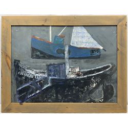 Derek Nice (British 1933-2021): 'LN69 and Charlotte', gouache, signed titled and dated '97 on the original pine frame, further signed titled and dated verso 55cm x 75cm