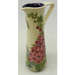  Moorcroft limited edition tapered jug decorated in the 'Amberwood' pattern by Rachel Bishop no. 294 with box, H24cm   