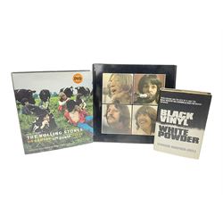 Beatles 'Get Back' book; The Rolling Stones on Camera of Guard with DVD by Mark Hayward; Black Vinyl White Powder by Simon Napier-Bell