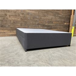 Double divan bed base with two storage drawers