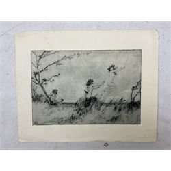 Alexander Brantingham Simpson (British fl.1904-1931): Collection of nine drypoint etchings, variously signed in pencil and in the plates, max 17cm x 28cm (9) (unframed)