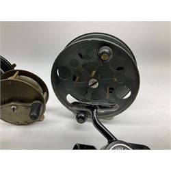 Eight fishing reels including S. Allcock & Co Ltd 'Easicast', 'Black Knight', 'Duco', 'Delmatic', 'The No.2 Felton Crosswind', etc (5)