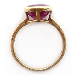  9ct gold ruby ring, hallmarked  