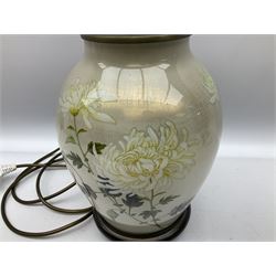 Jenny Worrall Chrysanthemum pattern table lamp, H35cm 