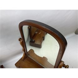Two Victorian dressing table mirrors, tallest H58cm