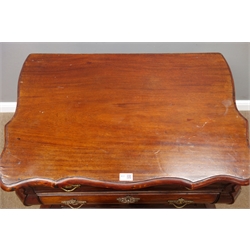  19th century mahogany Dutch Bombe chest, four drawers, carved claw feet, W84cm, H84cm, D55cm  