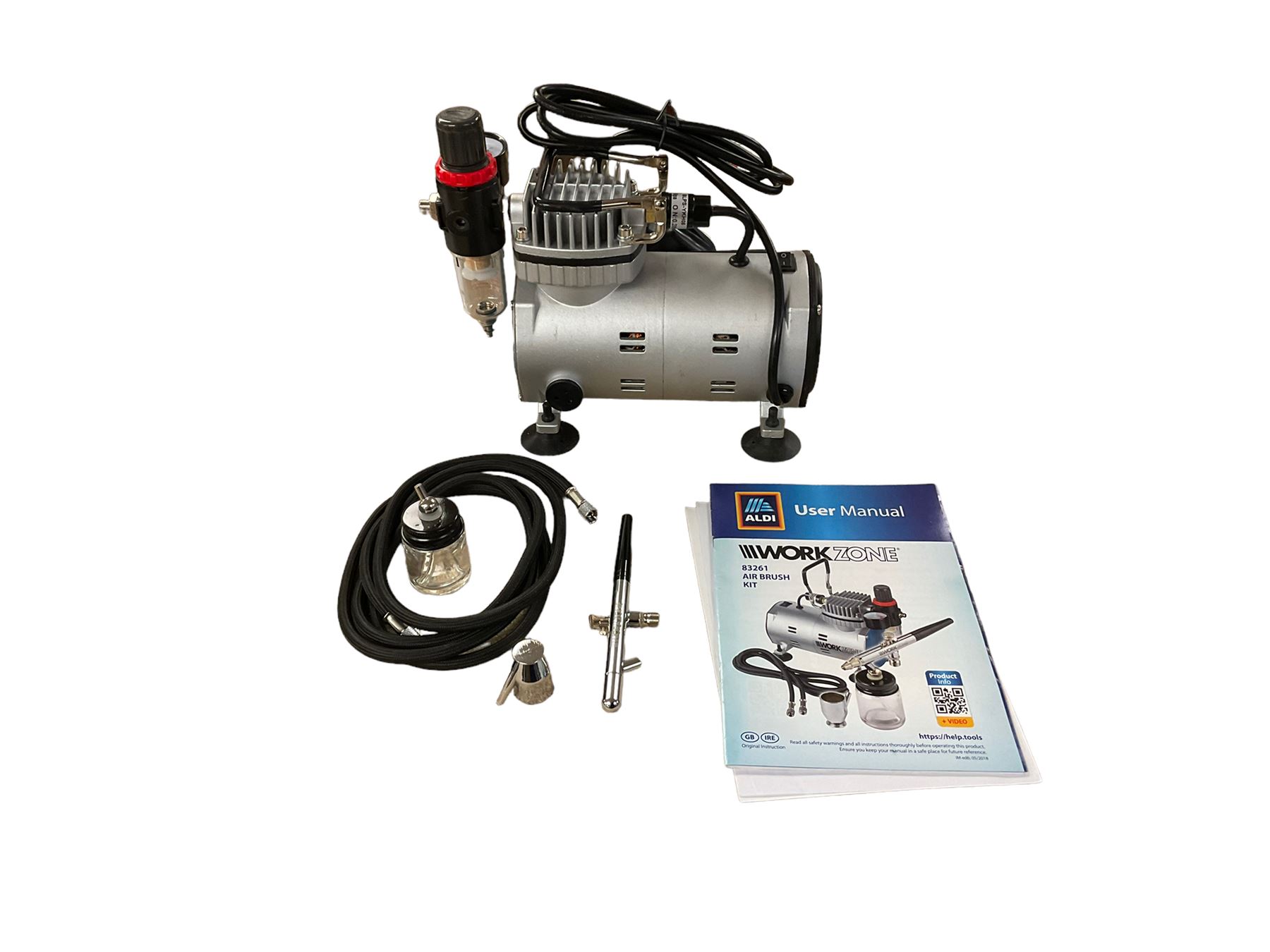 Workzone air compressor with attachments 