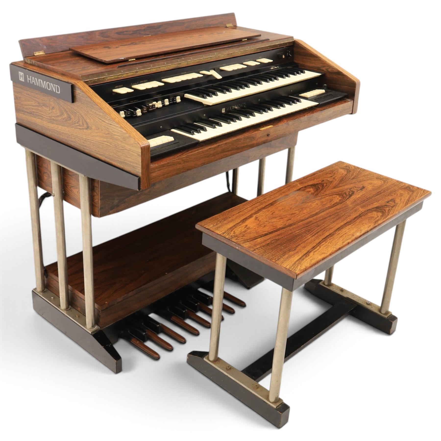 Hammond TTR 100 electric organ, with a palisander effect veneer, H94cm, W110cm