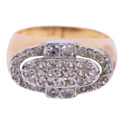 15ct gold paste set ring