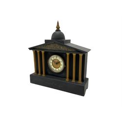 19th Cent.French mantle clock fitted with a quartz movement, no glass in bezel.