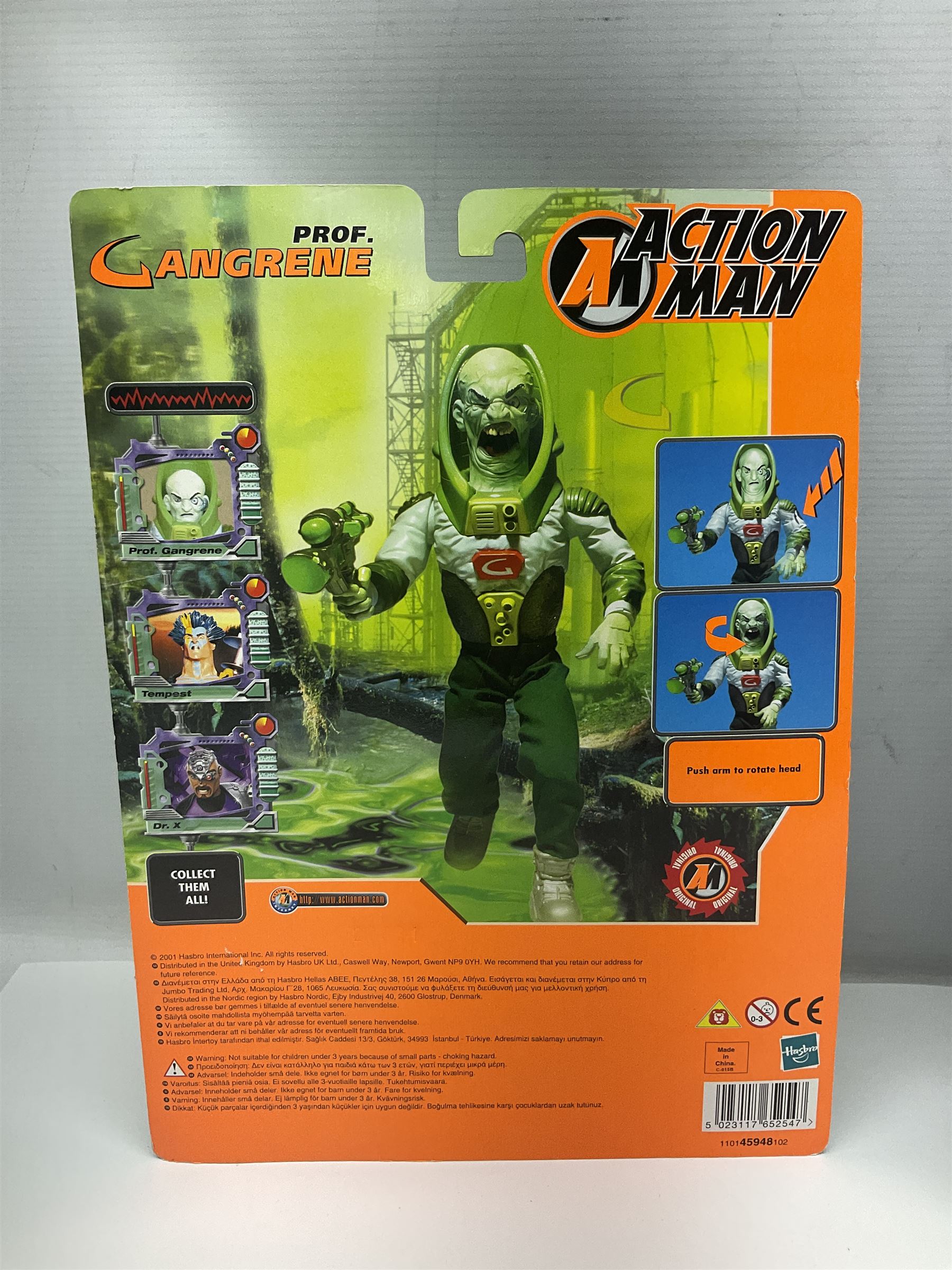 Five modern carded/boxed Action Man figures - Dr. X, Prof. Gangrene, Robot, Anti Freeze and No Face (5)
