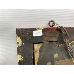 Wills' Gold Flake advertising mirror in painted red frame, H41 cm