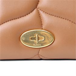 Mulberry - ‘Softie 8 Card Zip Around’ wallet in Tobacco Brown quilted Nappa leather, with gold-tone Postman’s Lock detail and zip-around fastening, the fitted interior with eight card slots, note compartments and central zipped coin pocket, with original product tag and box