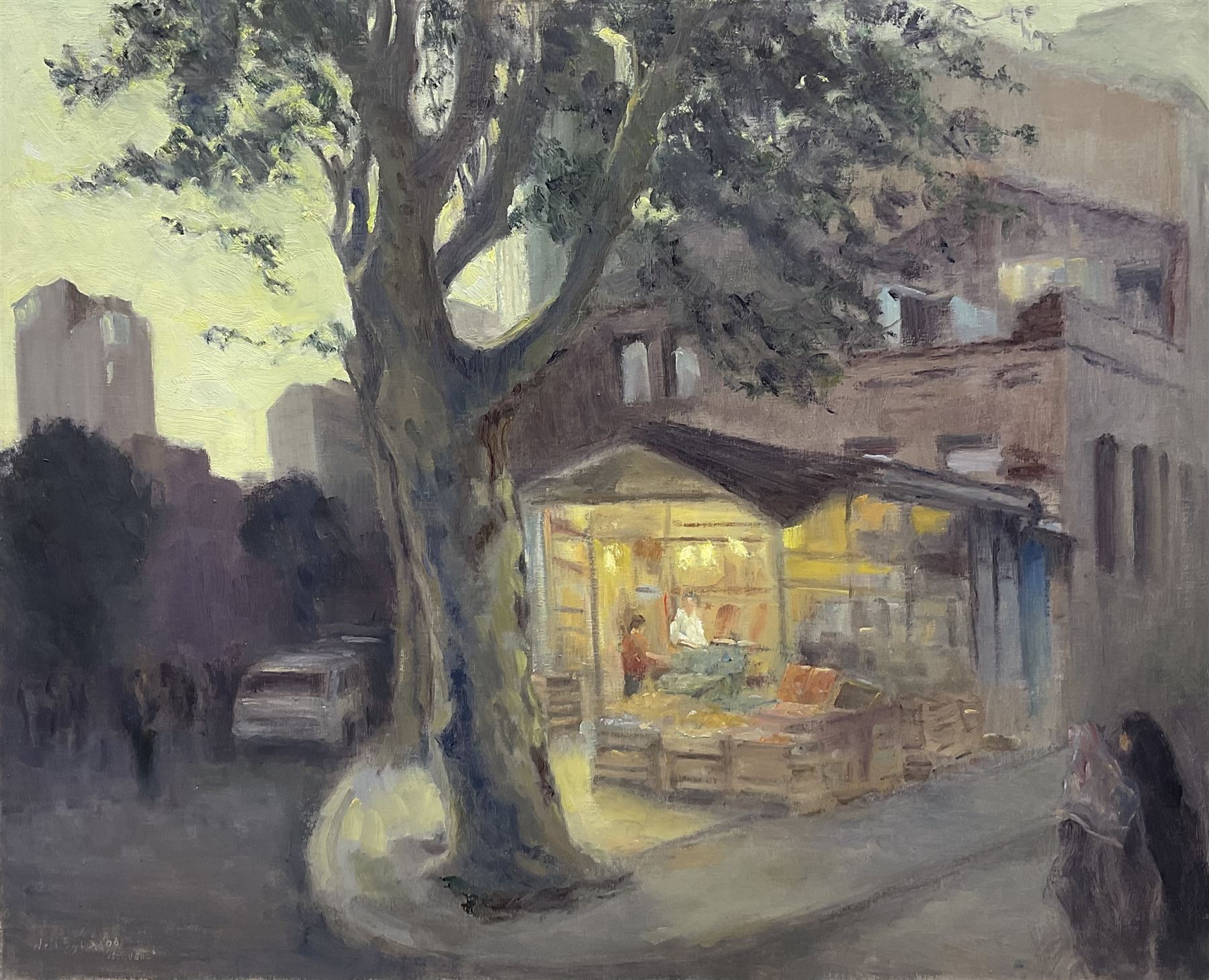 Neil Tyler (British 1945-): 'Dusk - Istanbul', oil on canvas signed and dated '06, titled verso 61cm x 76cm 
Notes: to be sold in aid of the Turkey-Syria Earthquake Appeal