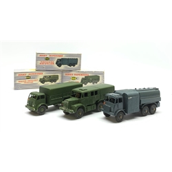 Dinky Supertoys - Pressure Refueller No.642, Medium Artillery Tractor No.689 and 10-Ton Army Lorry No.622, all boxed (3)